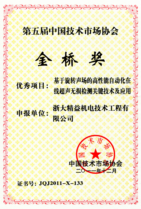 第五屆中國技術市場協會金橋獎